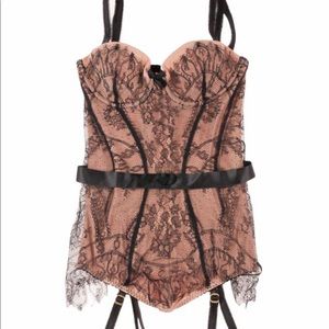 NWT Agent Provocateur Sylvea Corset Nude/black